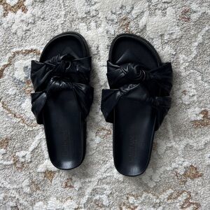 Women's Elegant Black Knot Sandals